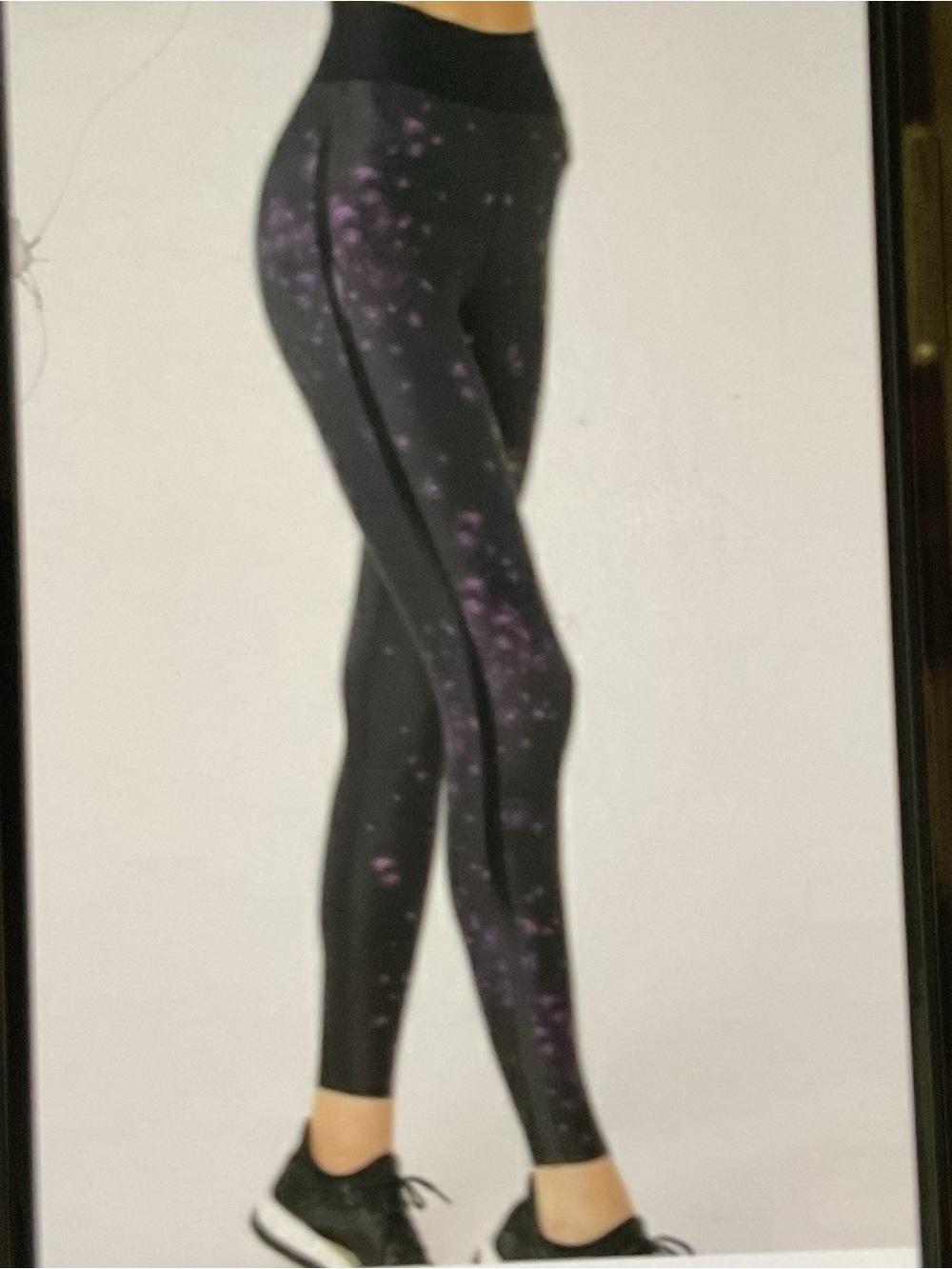 ultracor Black Leggings with  Floral Accents